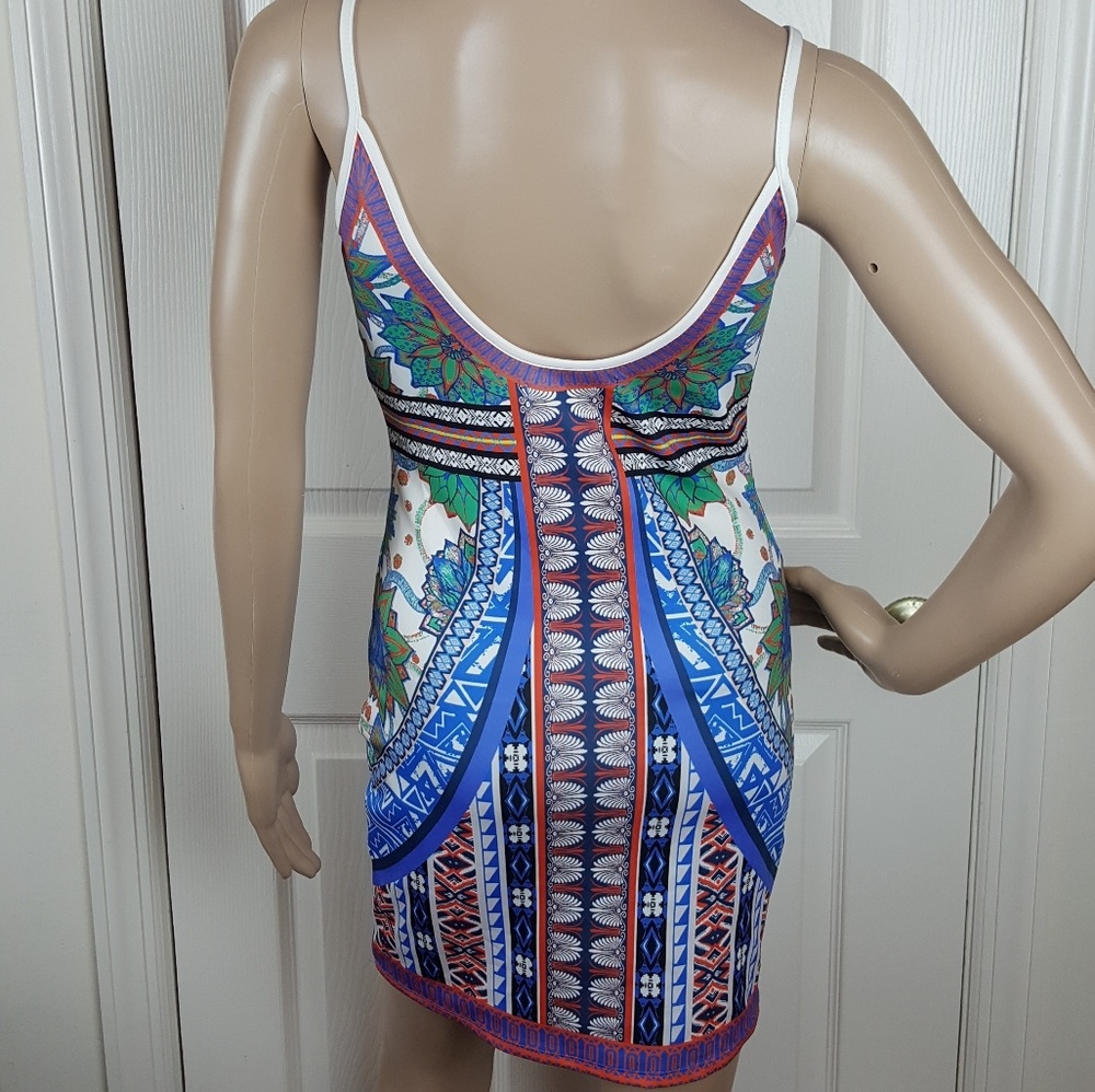 Jealous Tomato Abstract Floral Print Bodycon Dress - Picture 4 of 8